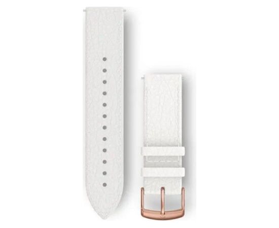 Garmin   Quick Release Bands (20 mm)
White italian leather, 18K rose gold PVD hardware Smart-Watch aksesuāri