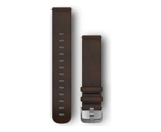 Garmin   Quick Release Bands (20 mm)
Dark brown leather, silver hardware Smart-Watch aksesuāri