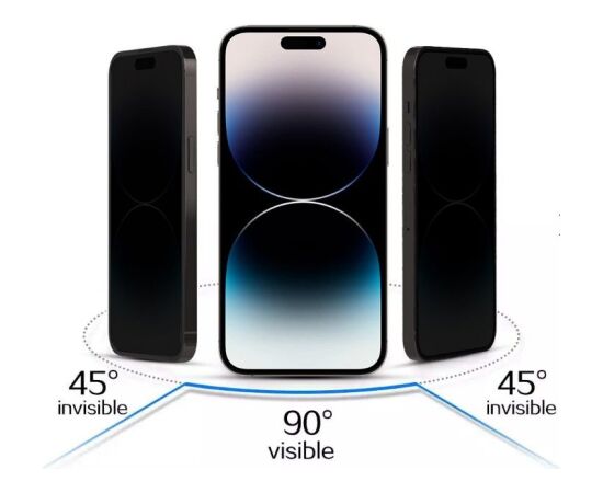 iLike Apple  IPHONE 17 PRO Tempered Privacy Glass Black Ekrānu aizsardzība