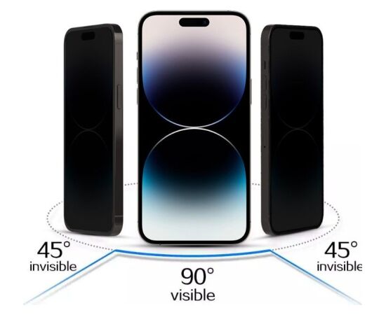 iLike Apple  IPHONE 16 Tempered Privacy Glass Black Ekrānu aizsardzība