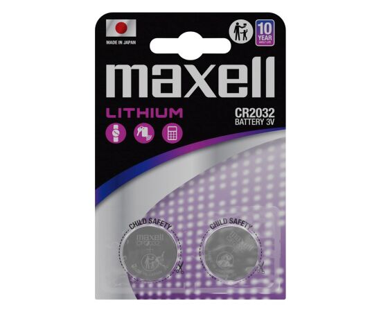 MAXELL CR2032 Battery specialized 2 pcs. Baterijas un akumulatori