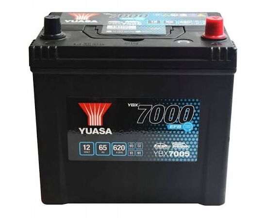 65Ah 620A  AKUMULATORS YUASA YBX7005 EFB 232x173x225-+ Akumulatori