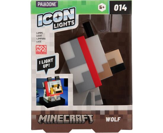 Paladone Minecraft Wolf Icon Light Декоративное освещение 