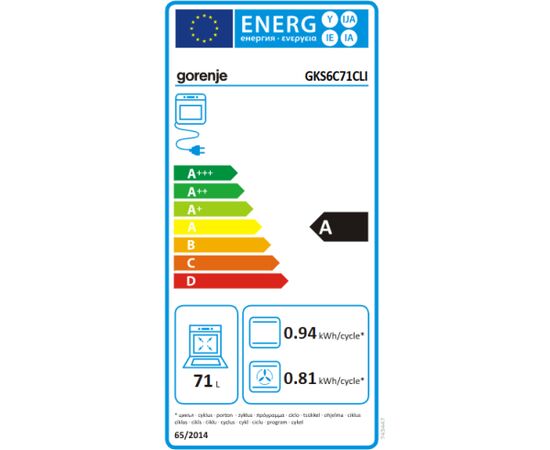 Gorenje GKS6C71CLI Gāzes plīts 60cm Gāzes Plītis