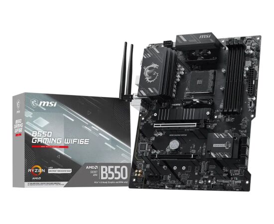 MSI B550 GAMING WIFI6E (black/silver) Материнские платы