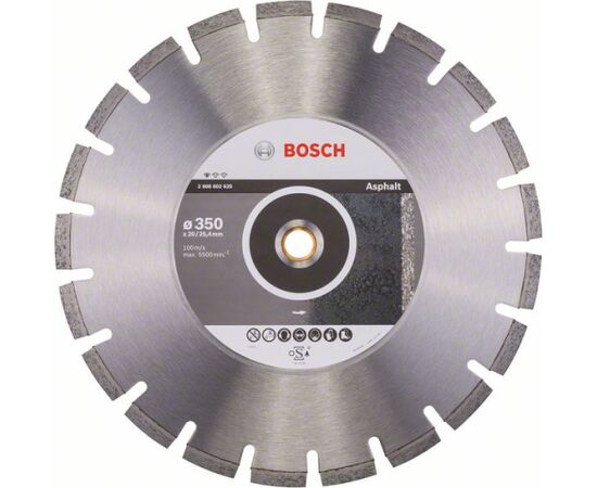 Dimanta griešanas disks Bosch PROFESSIONAL FOR ASPHALT; 350 mm Различные диски