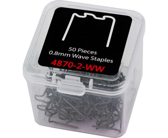 Welzh Werkzeug Plastikāta remonta skavas 50 gab. 0.8mm, forma viļņveida Aудио-видео