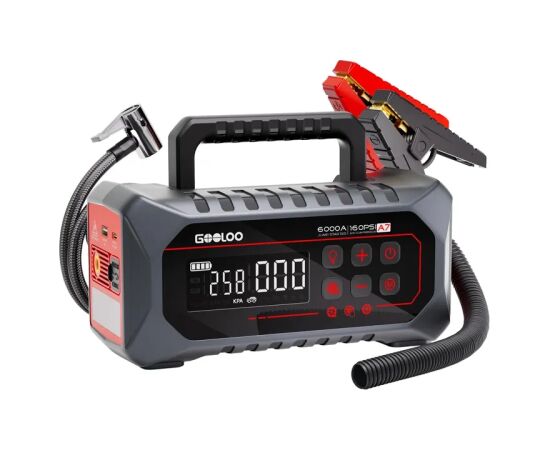 GOOLOO A7 88.8Wh Jump Starter with Air Pump Akumulatoru lādētāji, starteri