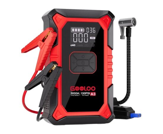 GOOLOO A3 2-in-1 Jump Starter with Compressor Зарядные устройства и стартеры