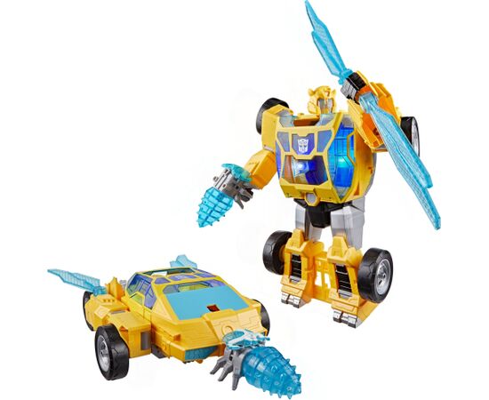 TRANSFORMERS Cyberworld Power Spark Bumblebee figūra, 28 cm Konstruktori 
