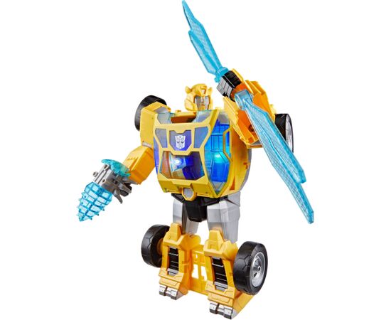TRANSFORMERS Cyberworld Power Spark Bumblebee figūra, 28 cm Konstruktori 