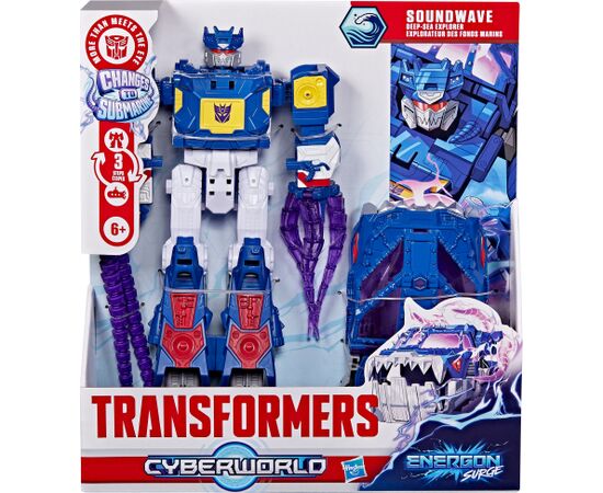 TRANSFORMERS Figūra Cyberverse Soundwave Deep Sea Explorer, 22,5 cm Konstruktori 