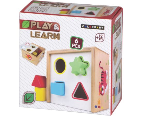 Win Fun Figūru šķirotājs no koka (sorteris) 12 men+ CB42754 Puzles