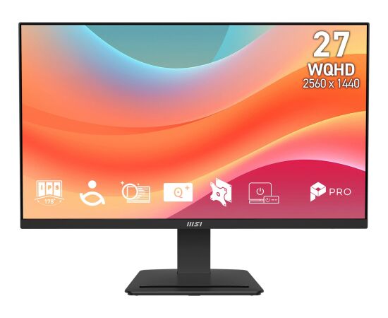 MSI PRO MP273QDE E7 (68.6 cm (27 inches), black, WQHD, IPS, HDMI, DP, Adaptive Sync) Monitori