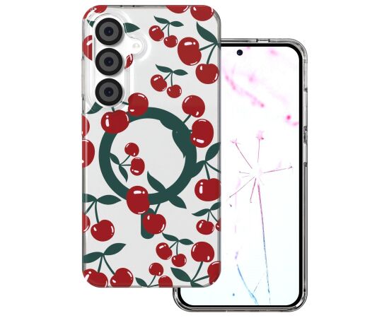 Mocco Cherry Mag Back Case Aizmugurējais apvalks priekš Samsung Galaxy S24 / S25 Neoriģinālie Maciņi