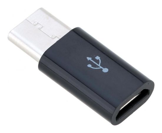 Forever Универсальный Адаптер Micro USB к USB Type-C Подключение Black