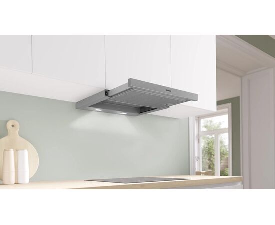 Bosch DFM064W55 Teleskopisks tvaika nosūcējs, iebūvējams 60cm Sudraba metāla Tvaika nosūcēji, iebūvējami