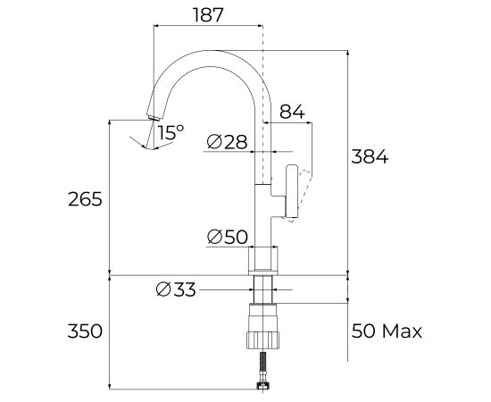 Sink tap Teka Oval 915 Для раковины