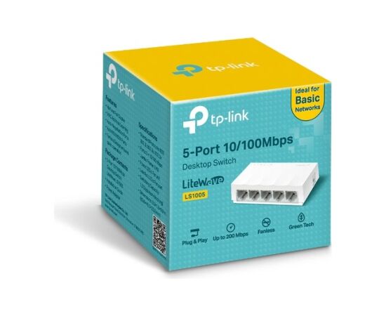 TP-Link LS1005 network switch Unmanaged Fast Ethernet (10/100) White Коммутаторы (Switch)