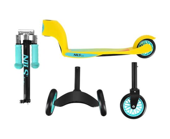 HLB202 LIME Skrejritenis NILS FUN Самокаты детские