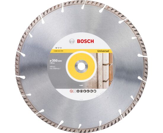 Bosch diamond cutting disc Standard for Universal, 350mm (bore 20mm) Jaunumi -Dārzam