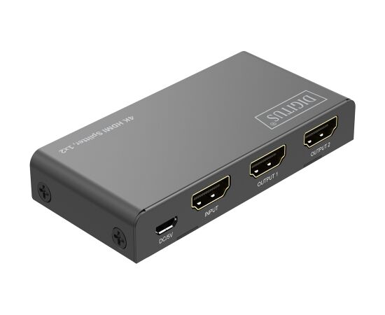 Digitus 4K HDMI Splitter, 1x2 DS-55336 Black Новинки Компьютерная техника