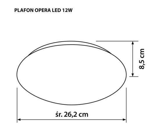 Activejet OPERA LED 12 W griestu plafons Griestu lampas - šķīvji