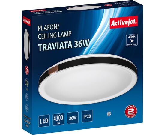 Activejet LED ceiling light AJE-TRAVIATA 36W Griestu lampas - šķīvji