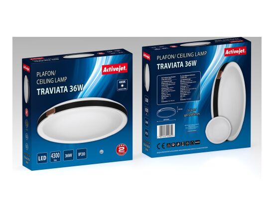 Activejet LED ceiling light AJE-TRAVIATA 36W Griestu lampas - šķīvji