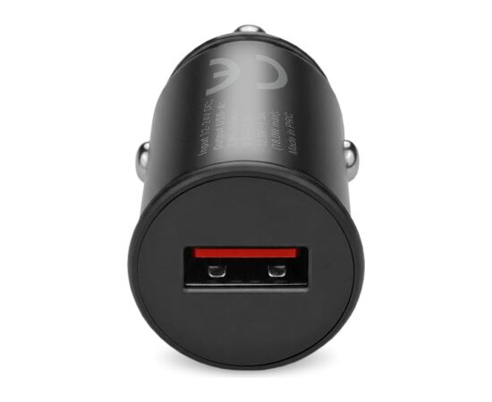 Car charger 1 X USB QC3.0 18W black + cable USB-C 1m Зарядные устройства