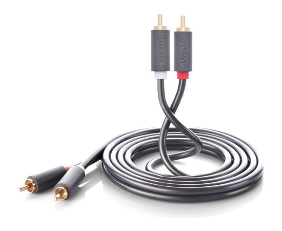 UGREEN AV104 2xRCA male - 2xRCA male kabelis 3m / melns Jaunumi - Audio-Video