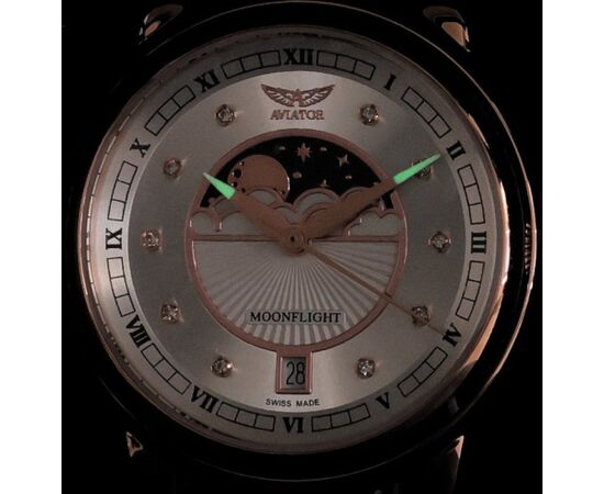 AVIATOR Douglas Moonflight Diamonds Edition V.1.33.2.382.4 Rokas pulksteņi 