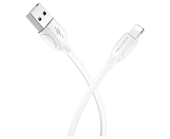 USB cable Borofone BX19 USB-A to Lightning 1.0m white Data USB kabeļi