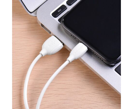 USB cable Borofone BX19 USB-A to Lightning 1.0m white Data USB kabeļi