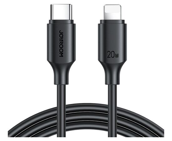USB cable Joyroom S-CL020A9 Type-C to Lightning 20W 1.0m black Data USB kabeļi