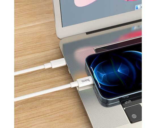 USB cable Hoco X56 PD Type-C to Lightning 1.0m white Data USB kabeļi