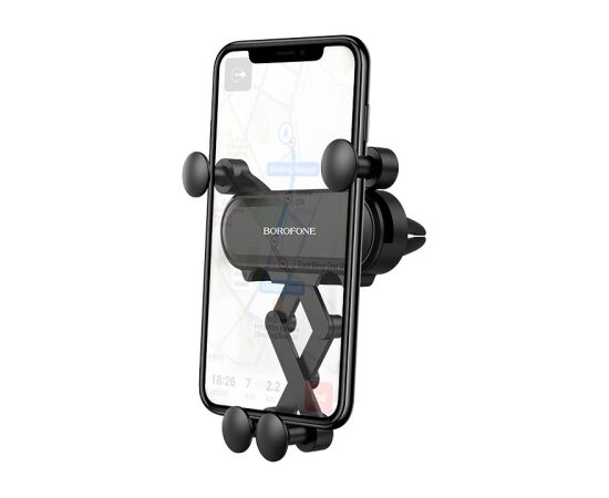 Car phone holder Borofone BH19 for using on ventilation grille, black Telefonu Turētāji Auto Velo Moto