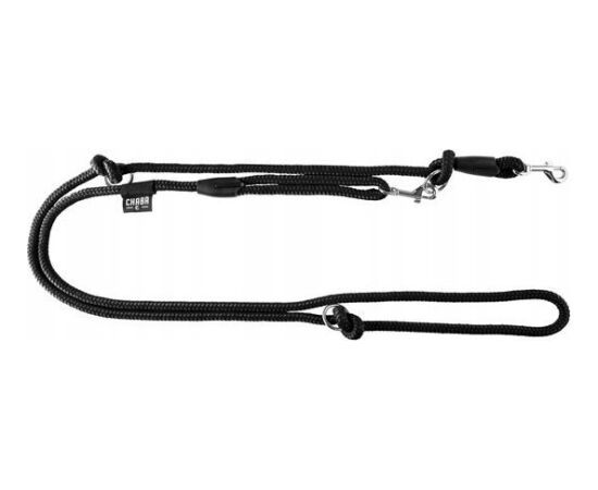 Chaba CHABA Smycz linka regulowana - 6mm x 138/260cm czarna Citas preces