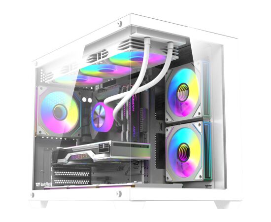 DarkFlash B275 PRO computer case (white) + 6 fans Datoru korpusi
