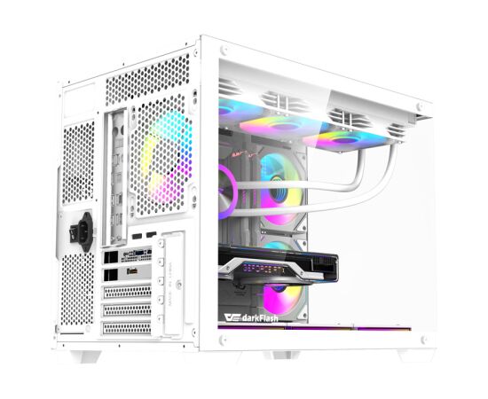 DarkFlash B275 PRO computer case (white) + 6 fans Datoru korpusi