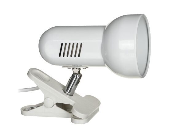 Activejet Clip-on desk lamp, white, metal, E27 thread Biroja galda lampas