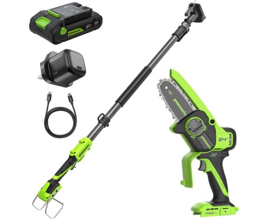 Atzarošanas motorzāģis Greenworks CS1032GA3; 24 V; 10 cm; 1x2,0 Ah akum. Пилы