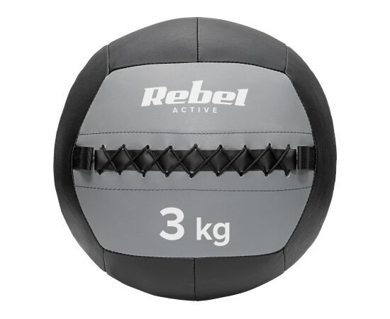 Medicīniskā bumba vingrošanai 3 kg REBEL ACTIVE Pildbumba 