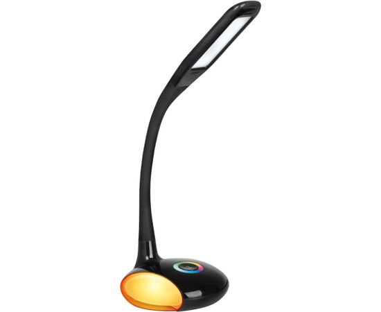 Activejet LED desk lamp VENUS BLACK with RGB base Biroja galda lampas