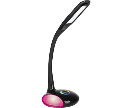 Activejet LED desk lamp VENUS BLACK with RGB base Biroja galda lampas