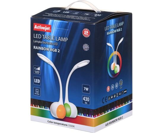 Activejet LED desk lamp AJE-RAINBOW RGB 2 Biroja galda lampas