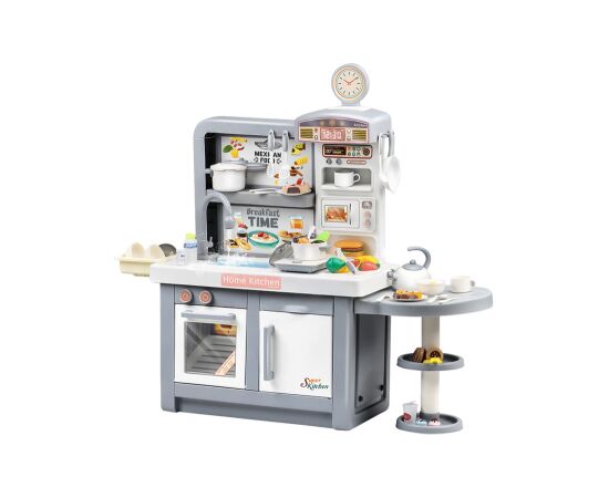 Leantoys Dream Kitchen For Children Lights Sounds Steam Accessories Gray Новости - Детские товары