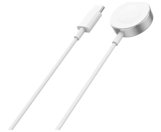 Apple Wave Qi smartwatch charging cable with magnet, Apple Watch, white/silver Smart pūlksteņu aksesuāri