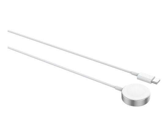 Apple Wave Qi smartwatch charging cable with magnet, Apple Watch, white/silver Smart pūlksteņu aksesuāri