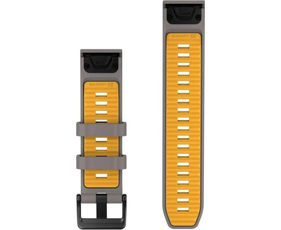 Garmin kellarihm QuickFit 22mm fenix 9 Pro, silver gray/yellow flare Smart-Watch aksesuāri